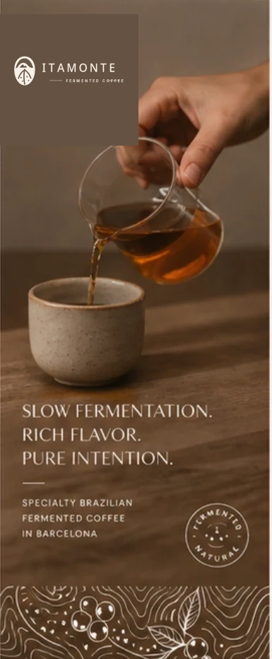 Coffee being poured into a ceramic cup